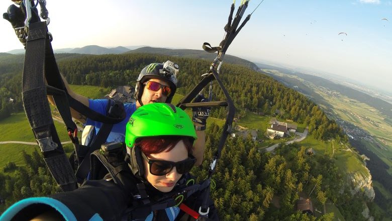 Paragleiter Tandemflug, © Flugschule Fly Hohe Wand 